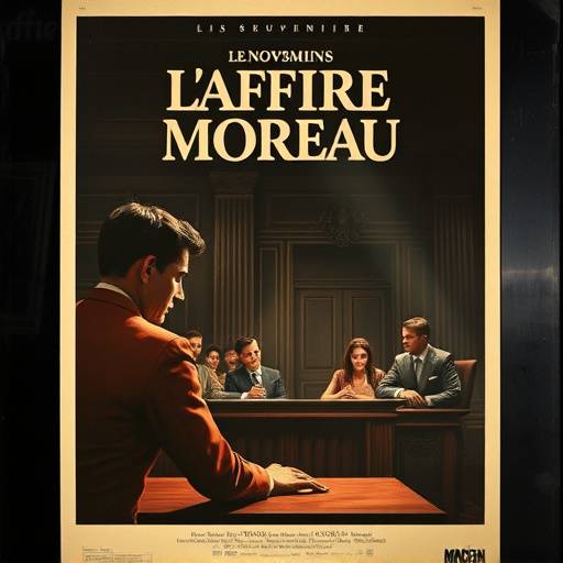 Affiche de 'L'Affaire Moreau', un thriller juridique sur un procès retentissant.